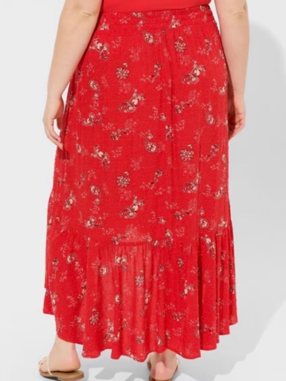 NWT Torrid Ruffle High-Low Maxi Skirt - Picture 3 of 5